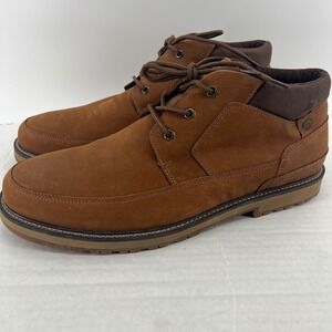 Dunham Boots Men's Size 15 4E Waterproof Leather Chukka Brown Lace Up